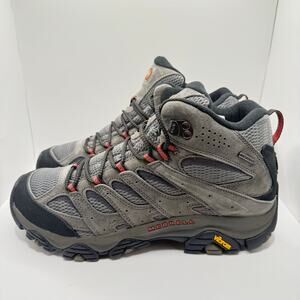 Merrell Men’s Moab 3 Beluga Black Gray Mid Waterproof Hiking Boot- Size 10.5